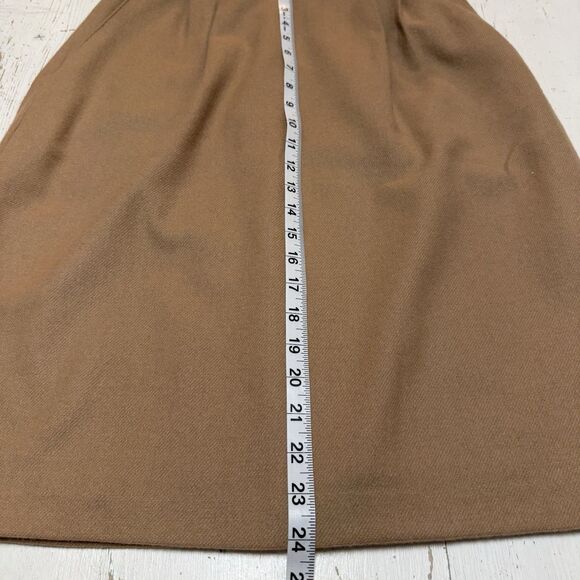 Vintage100% Pure Wool Midi Skirt Size 12 Tan Lined Sag Harbor - Picture 9 of 11